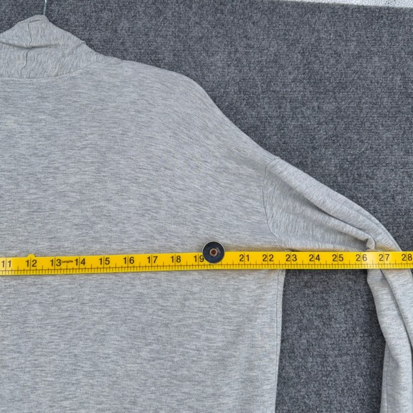 Lou & Grey Gray Open Front Long Sleeve Cardigan Duster Pockets Size S - Picture 5 of 6